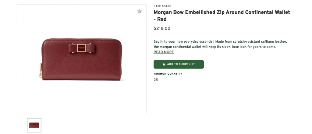 Morgan Bow Embellished Zip Around