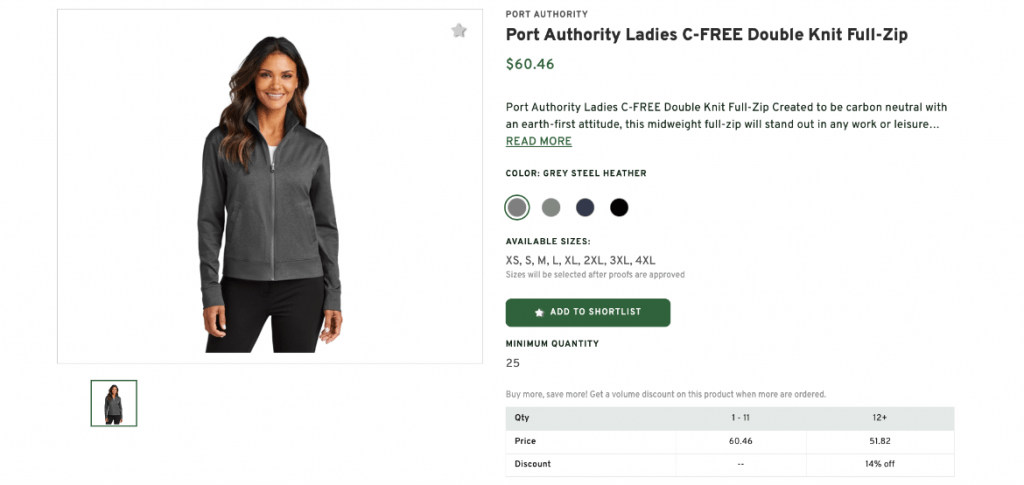 Port Authority Ladies Double Knit Full-Zip