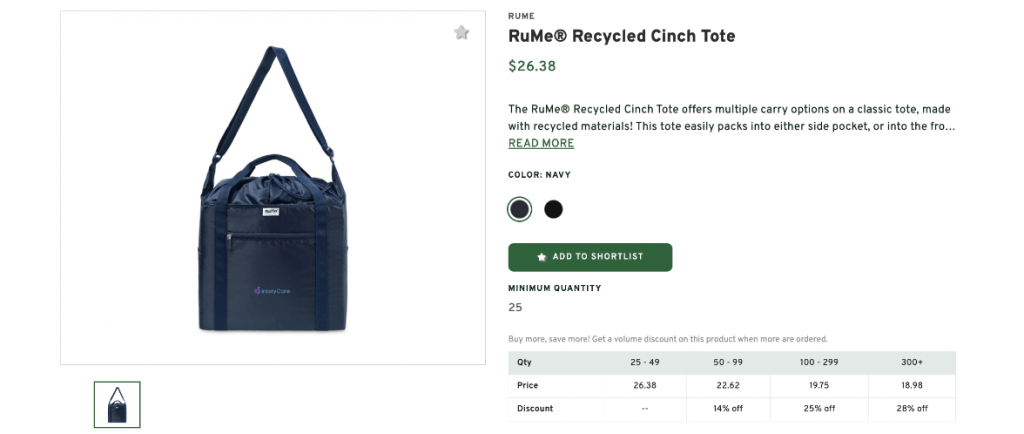 RuMe Recycled Cinch Tote