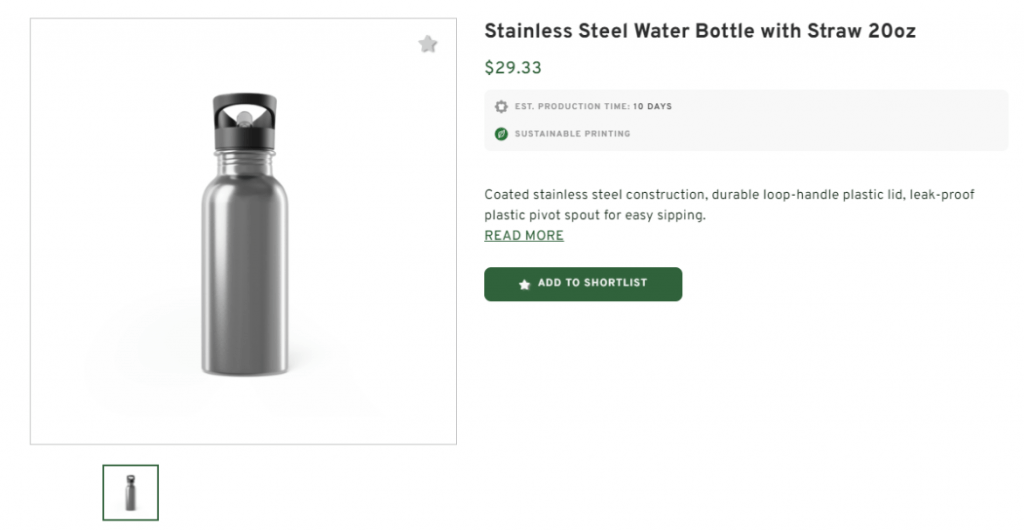 Stainless Steel Water Bottle with Straw