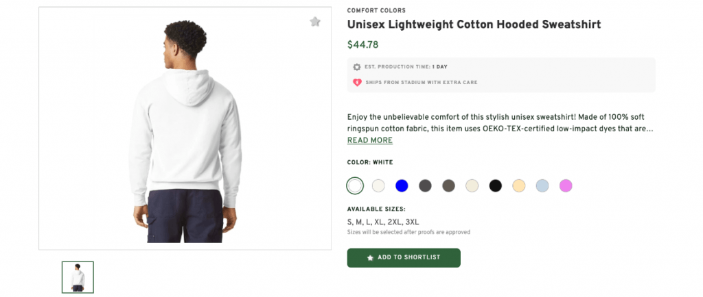 Unisex Lightweight Cotton Hooded Sweatshirt