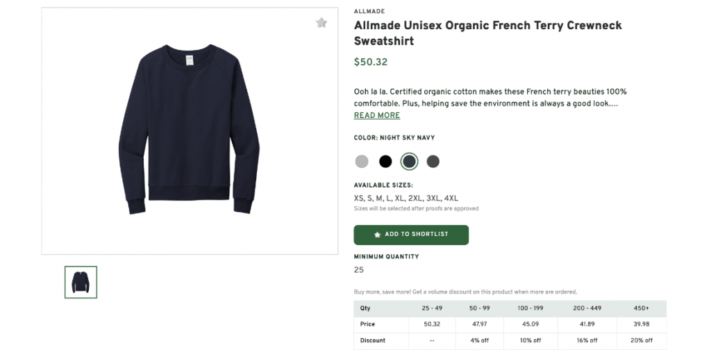 Unisex Organic French Terry Crewneck Sweatshirt