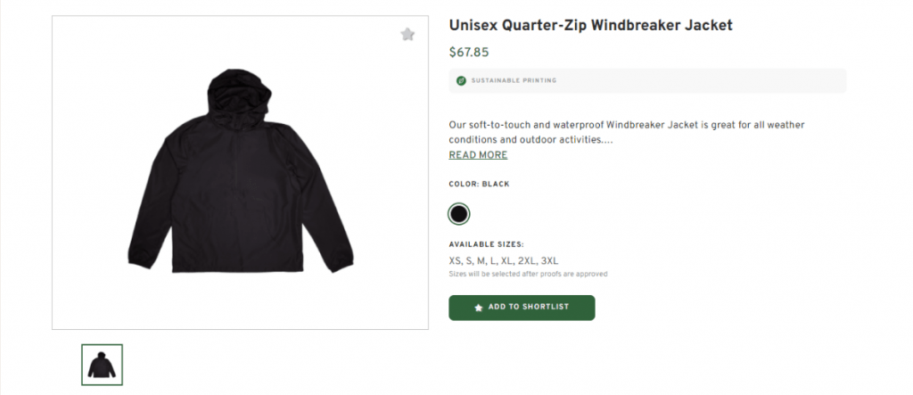 Unisex Quarter-Zip Windbreaker Jacket