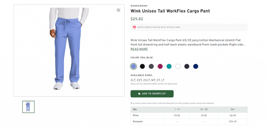 Wink Unisex Tall Cargo Pant