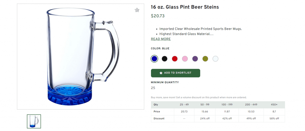 Glass Pint Beer Steins