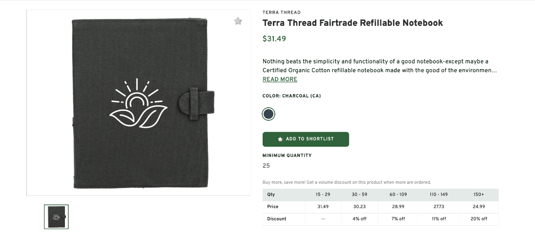 Terra Thread Refillable Notebook