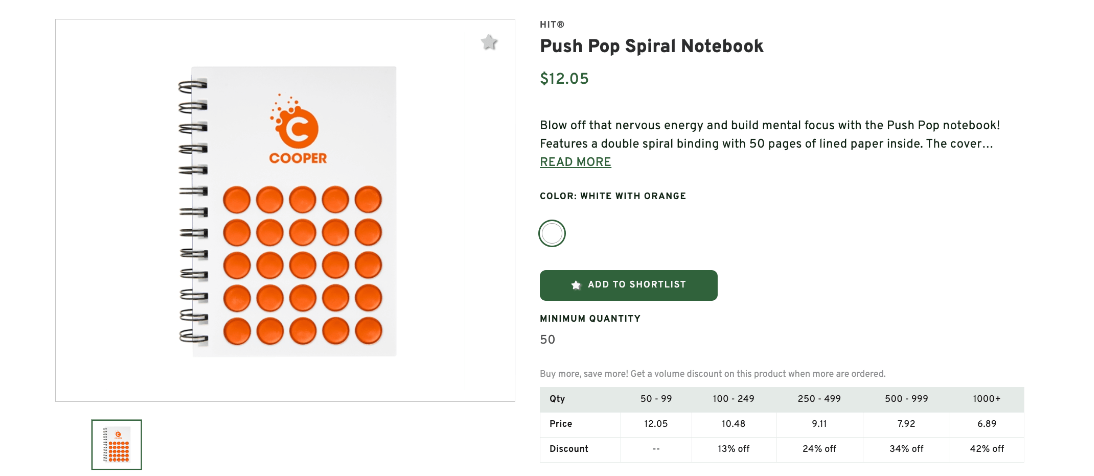 Push Pop Spiral Notebook
