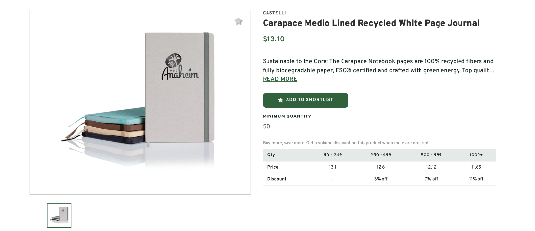 Recycled White Page Journal