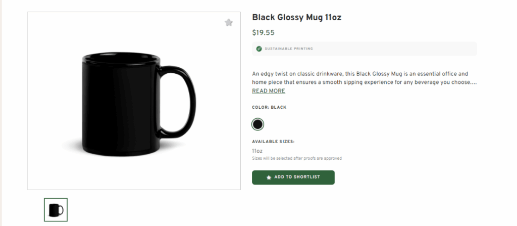 Black Glossy Mug