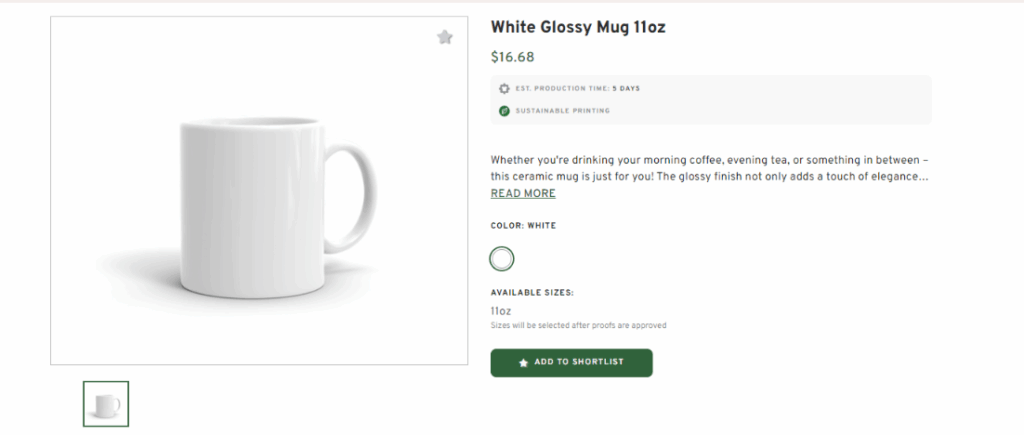 White Glossy Mug
