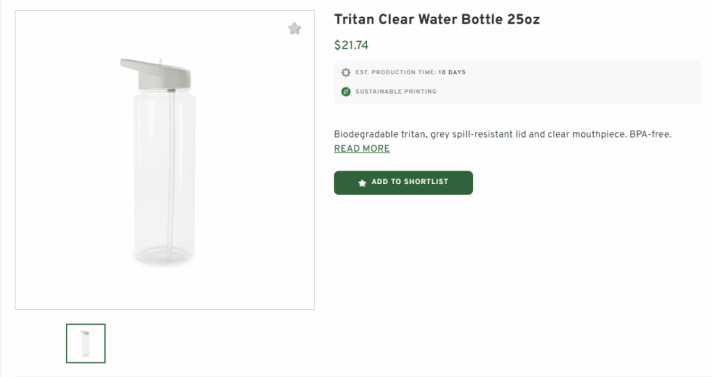 Tritan Clear Water Bottle