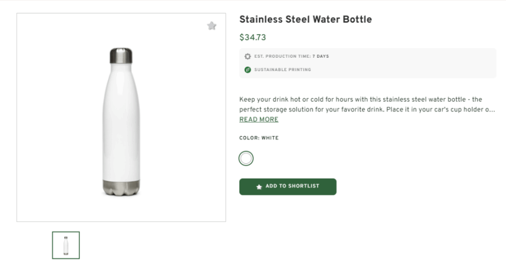 Stainless Steel Customized Water Bottle