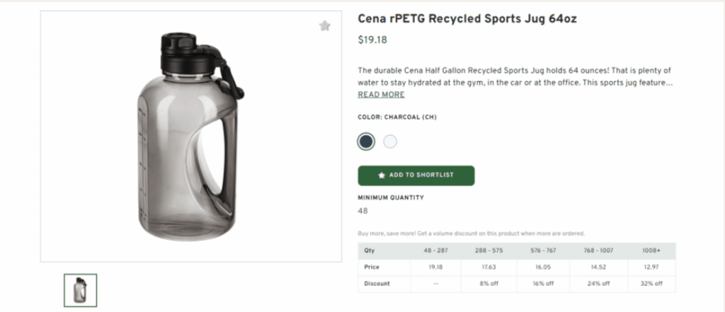 Cena rPETG Recycled Sports Jug