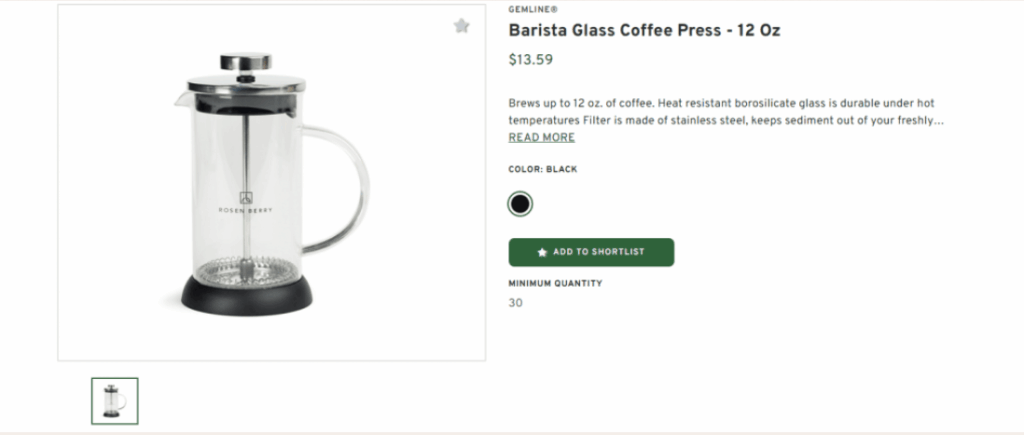 Barista Glass Coffee Press