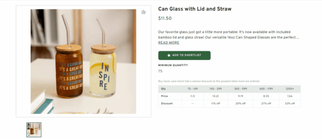 Can Glass with Lid and Straw
