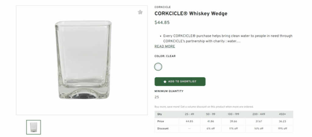 CORKCICLE® Whiskey Wedge Glass