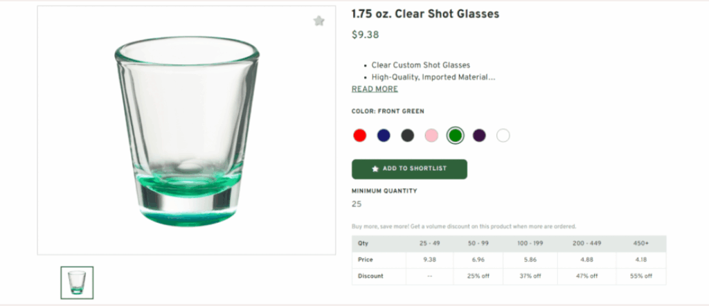 Clear Shot Glasses