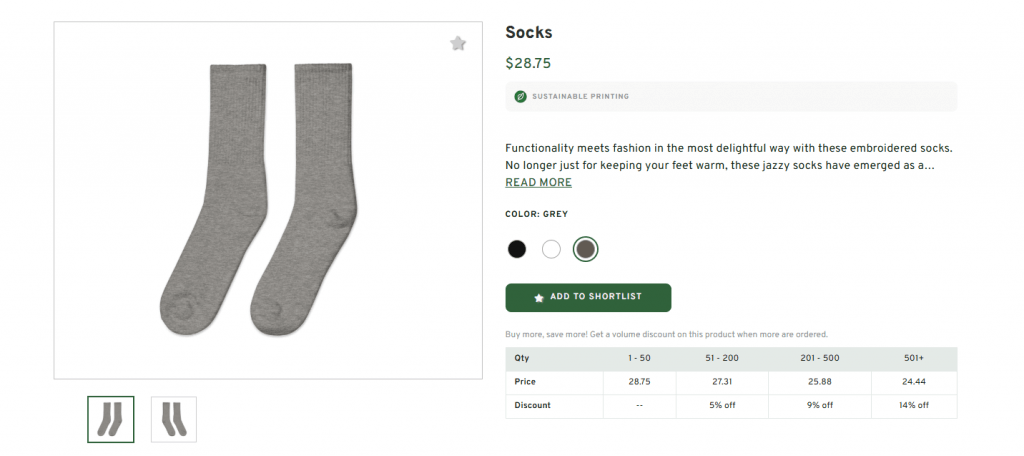 Regular Swag Socks For Employees
$28.75