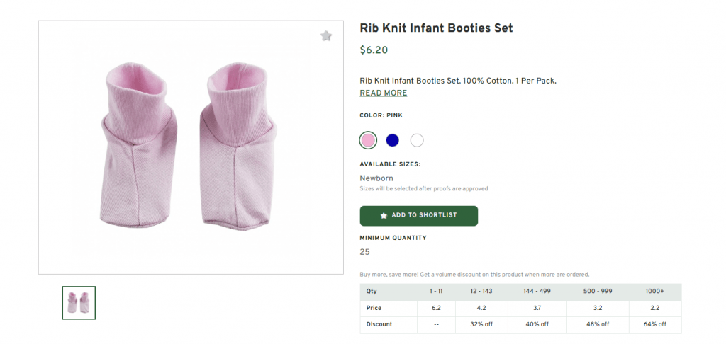 Rib Knit Infant Booties Set
$6.20