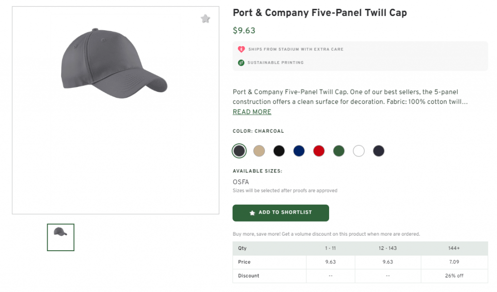 Port & Company Five-Panel Twill Cap
$17.81