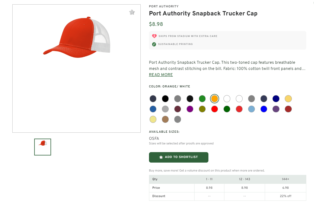 Port Authority Snapback Trucker Cap
$19.94