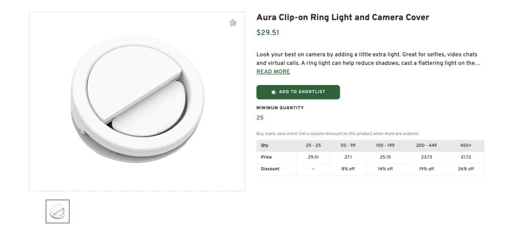 Aura Clip-on Ring Light and Camera Cover
$29.51