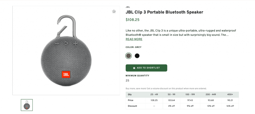 JBL Clip 3 Portable Bluetooth Speaker