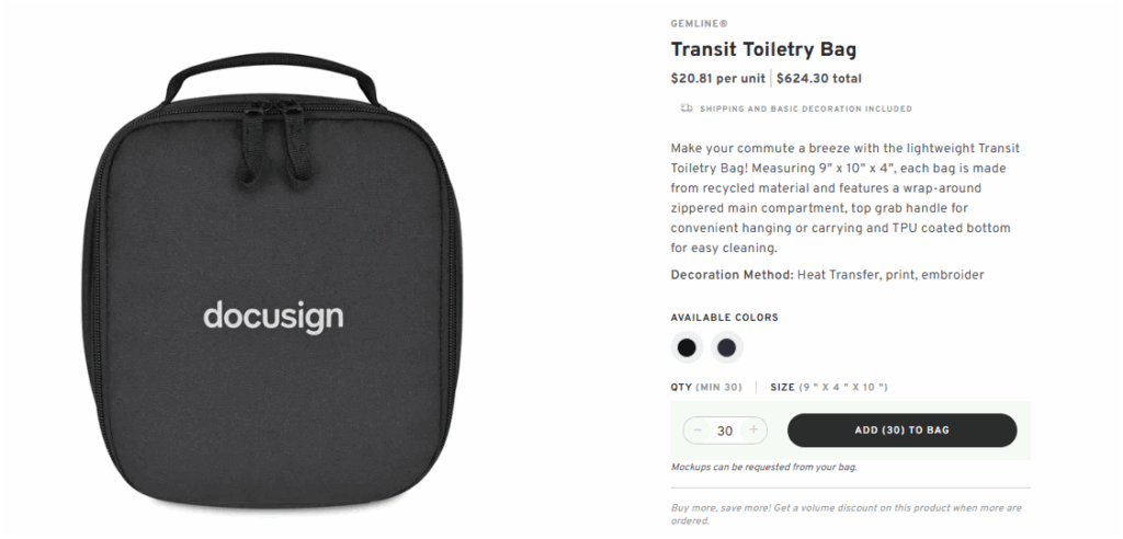 Transit Toiletry Bag for holiday travel