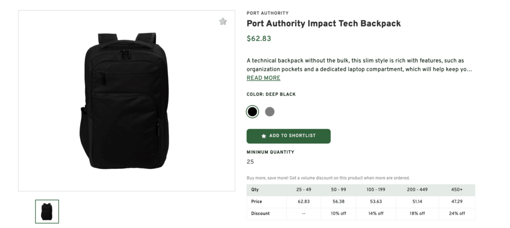 Port Authority Impact Tech Backpack