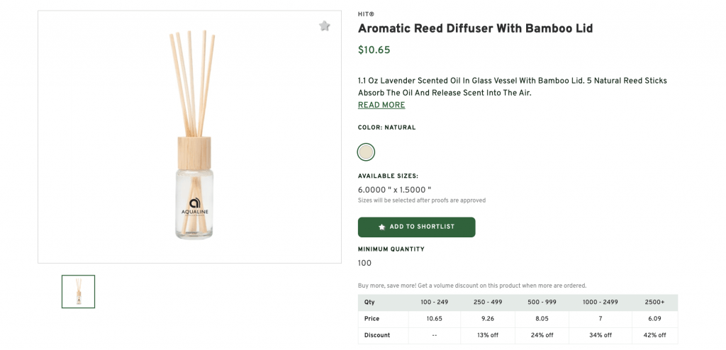 Aromatic Reed Diffuser With Bamboo Lid