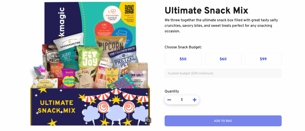 Snacks Thank You Gift Basket