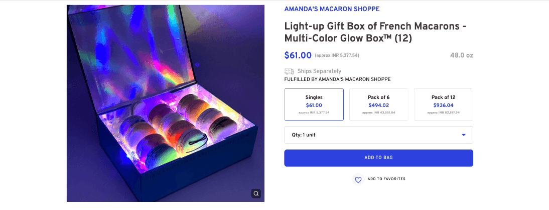 Light up Box of Macarons