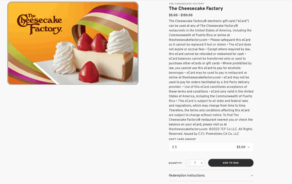 The Cheesecake Factory