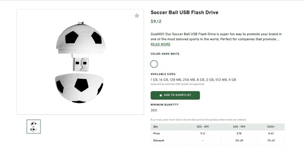 Soccer Ball USB Flash Drive