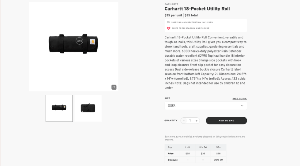 Carhartt Pocket Utility Roll
