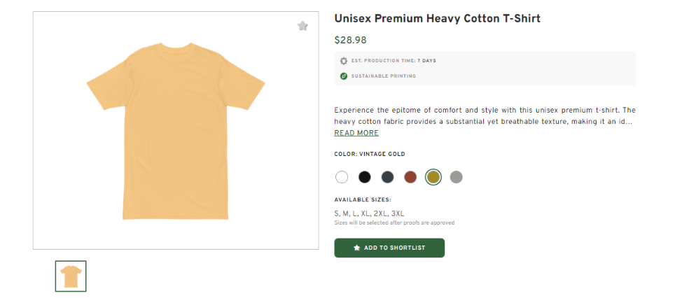 Unisex Premium Heavy Cotton Custom T-Shirt