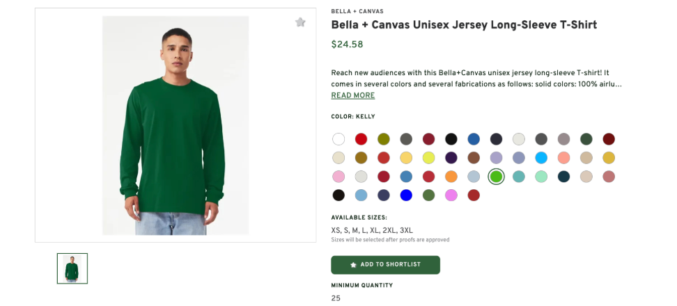 Unisex Jersey Long-Sleeve Promo T-Shirt