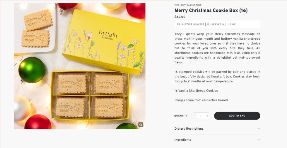 Merry Christmas Cookie Box