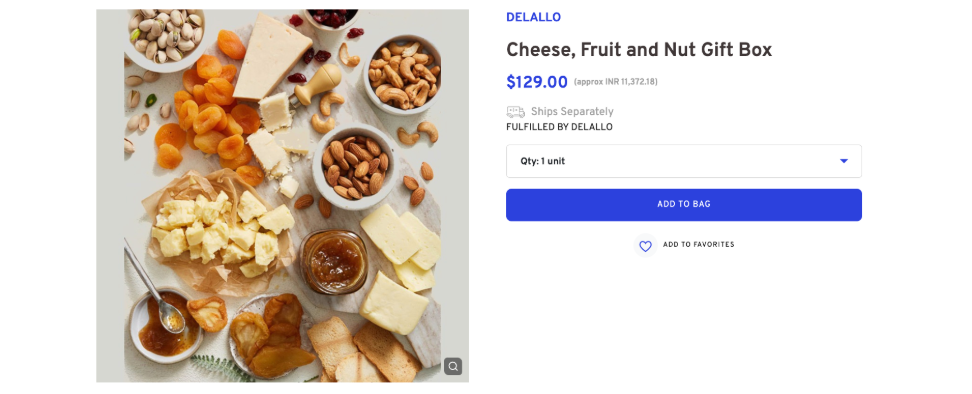 Cheese, Fruit and Nut Gift Box