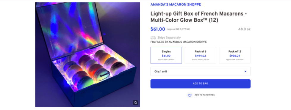 Light up Box of Macarons