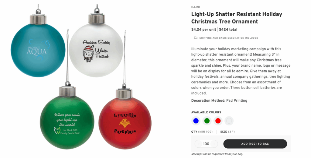 Branded Xmas Tree Decorations