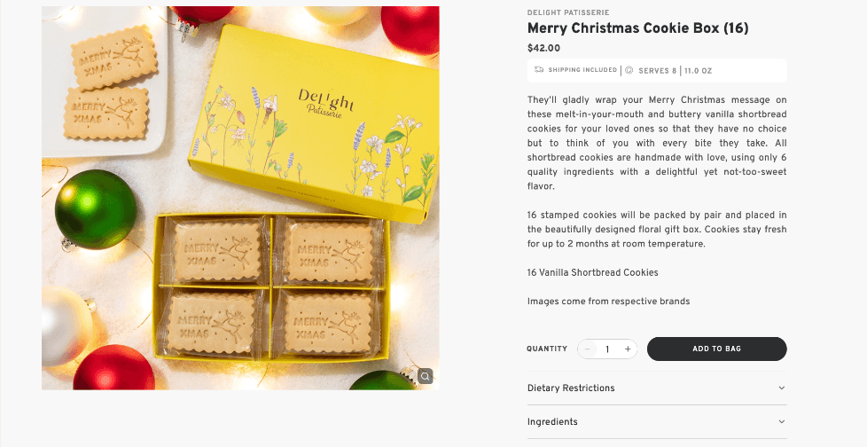 Merry Christmas Cookie Box