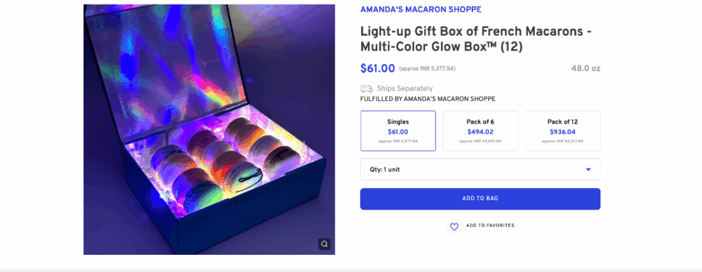 Light up Box of Macarons