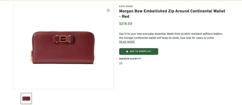 Morgan Bow Embellished Zip Around