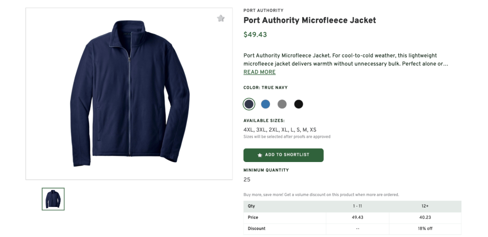 Port Authority Microfleece Jacket