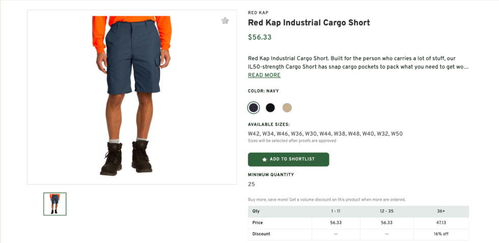 Red Kap Industrial Cargo Short
