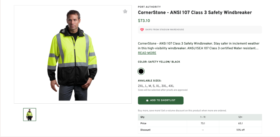 CornerStone Safety Windbreaker