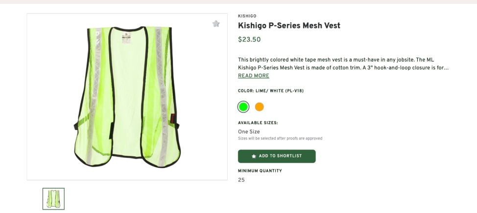 Kishigo P-Series Mesh Vest