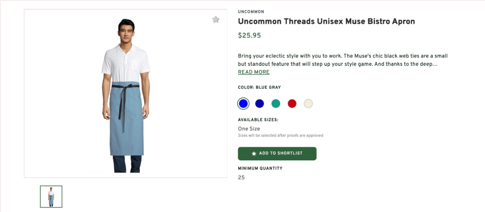 Unisex Muse Bistro Apron