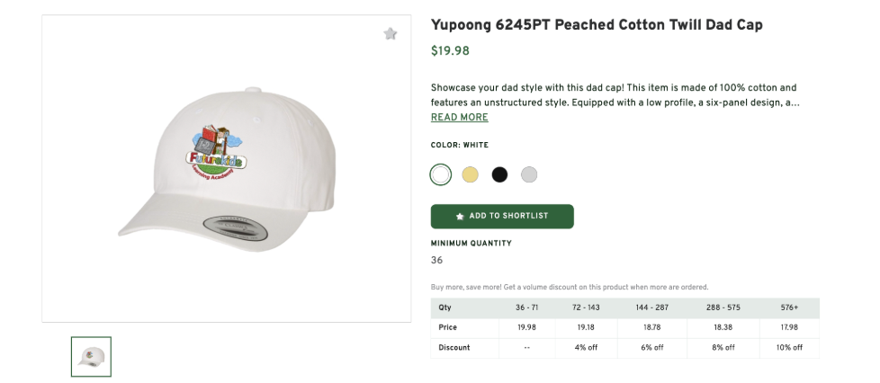 Peached Cotton Twill Dad Cap